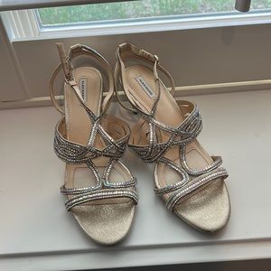 Rhinestone Banded Ankle Strap Dress Sandals